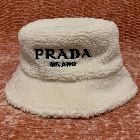 cream prada bucket hat|prada bucket hat japan.